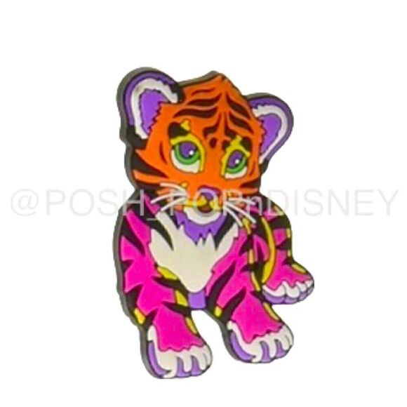 Lisa FRANK x Crocs colorful tiger FORREST jibbitz rainbow Kawaii - Picture 1 of 2